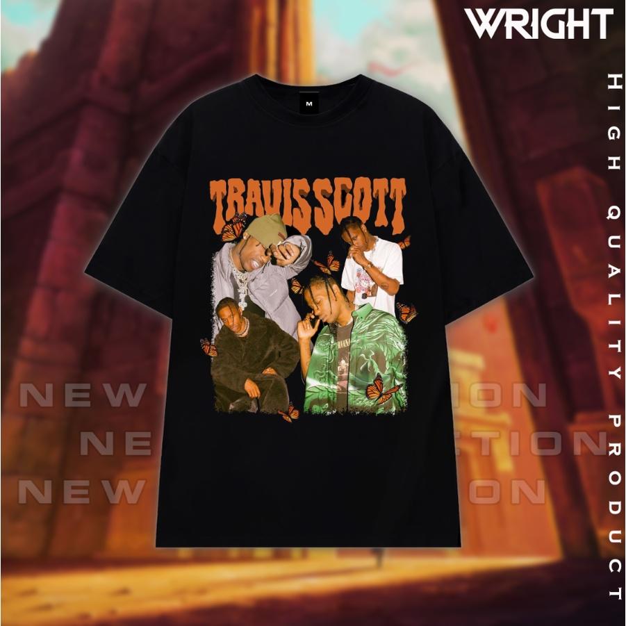 Áo thun phong cách rapper Travis Scott Flexer form rộng 100% cotton