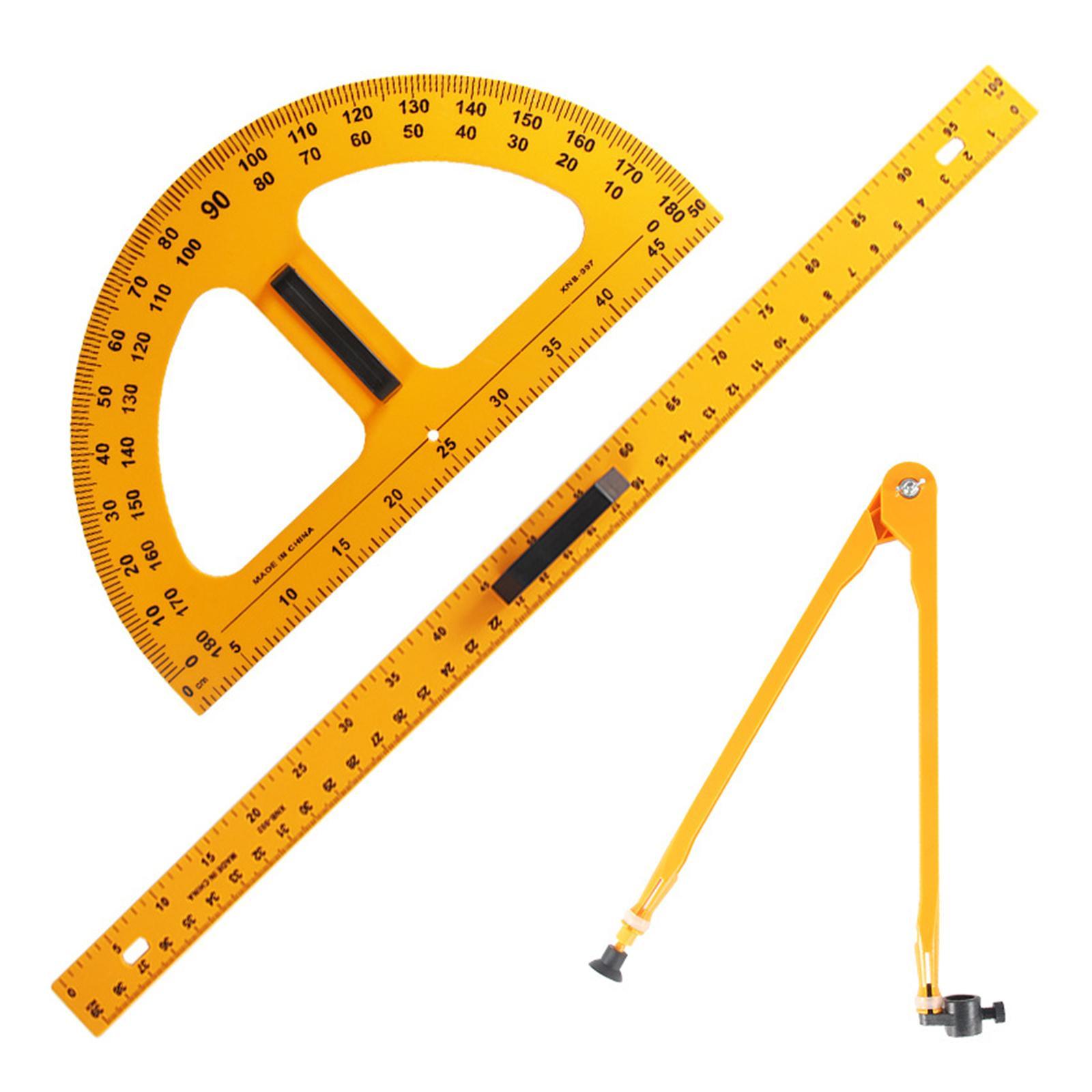 Math Geometry Ruler Large Number for School Classroom 4 Pieces