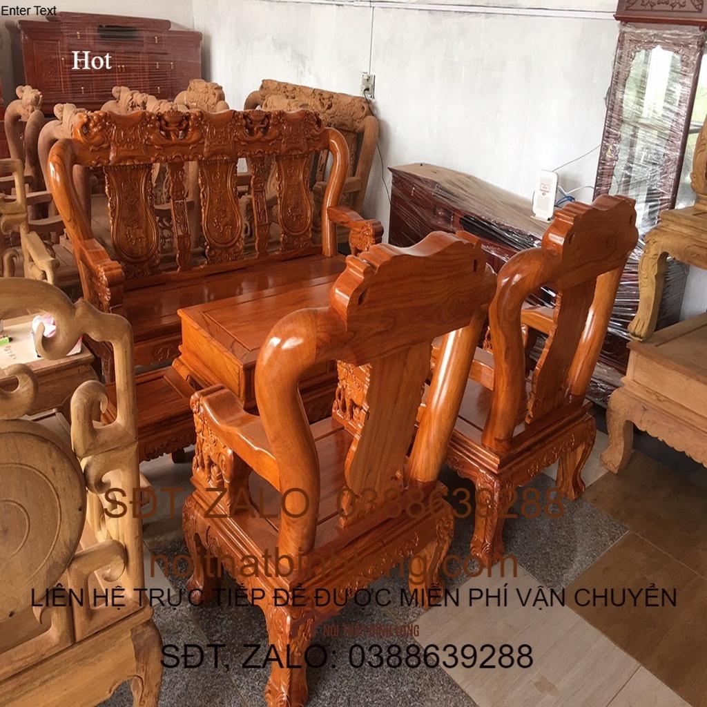 Bộ Bàn Ghế Minh Quốc Voi Gỗ Gõ Đỏ