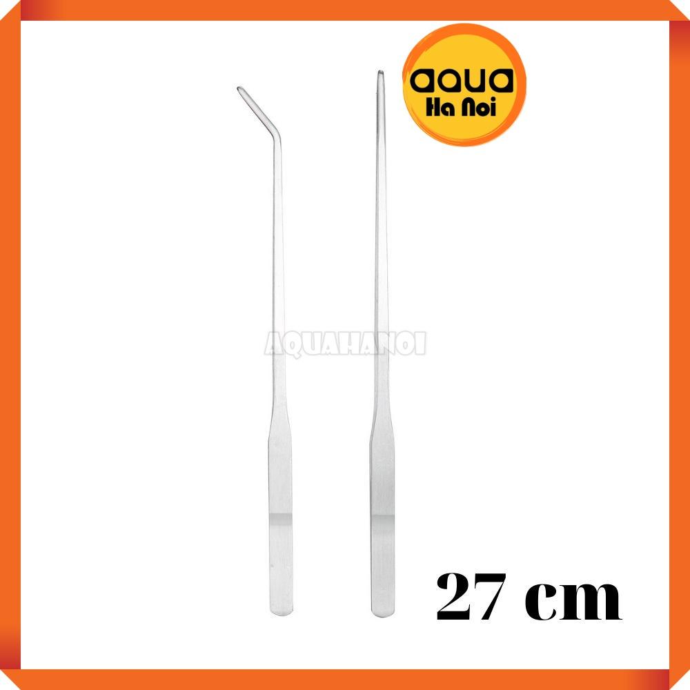 Nhíp inox mũi thẳng/cong 27 cm trồng cây thủy sinh - Nhíp không gỉ cắm cây, gắp thức ăn