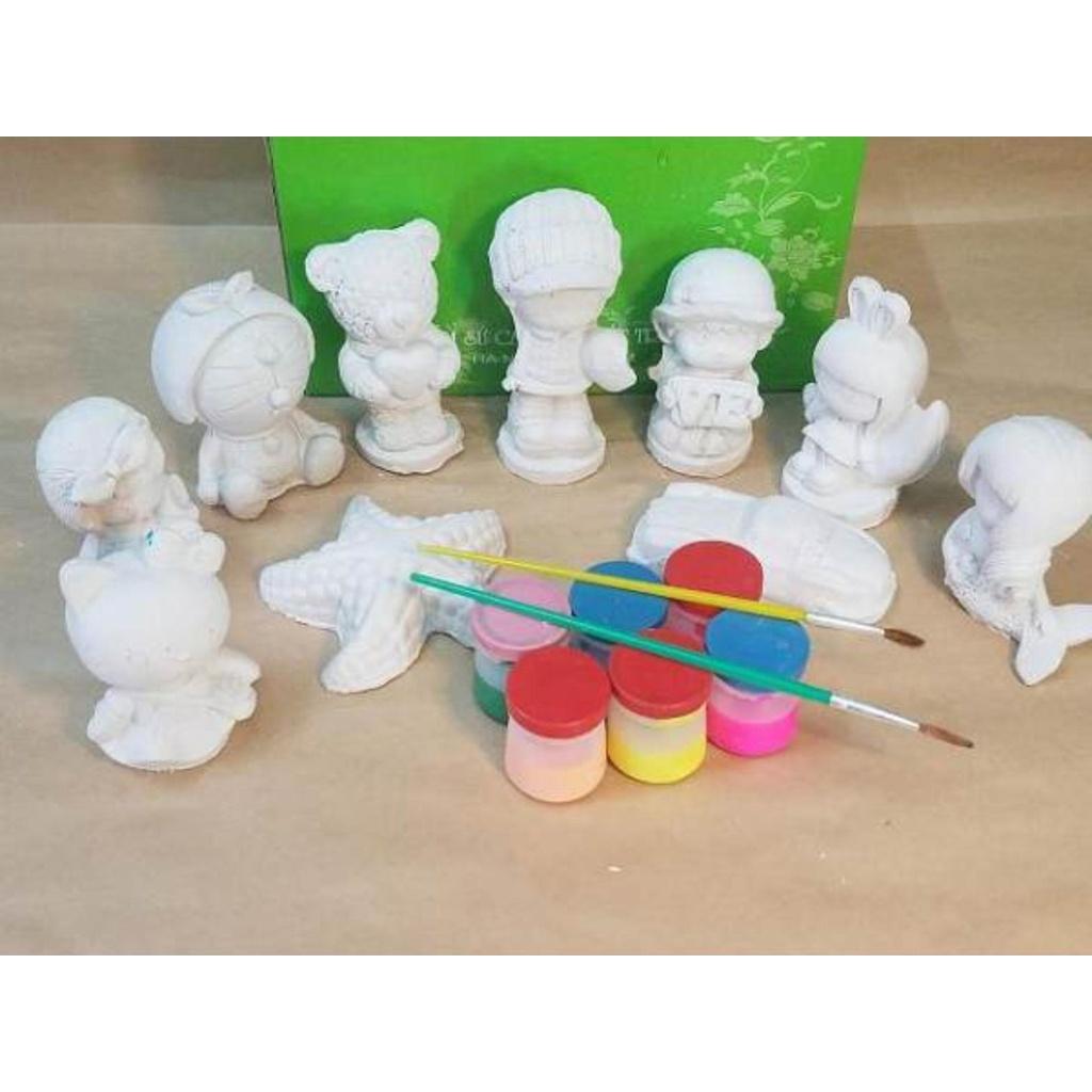 Bộ 10 Tượng Thạch Cao - Bộ Đồ Chơi Tô Tượng Cho Bé