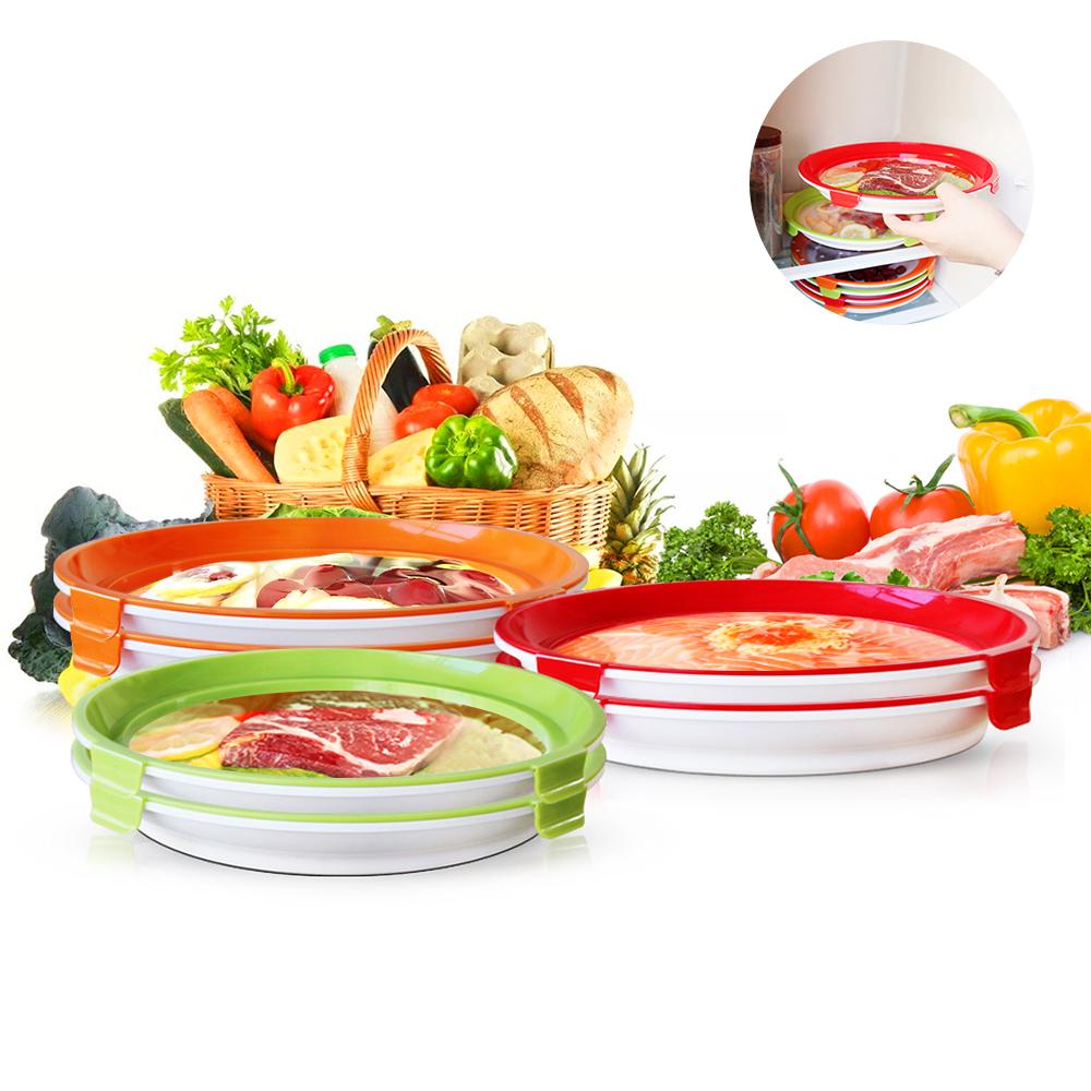 Khay tròn bảo quản thực phẩm có nắp