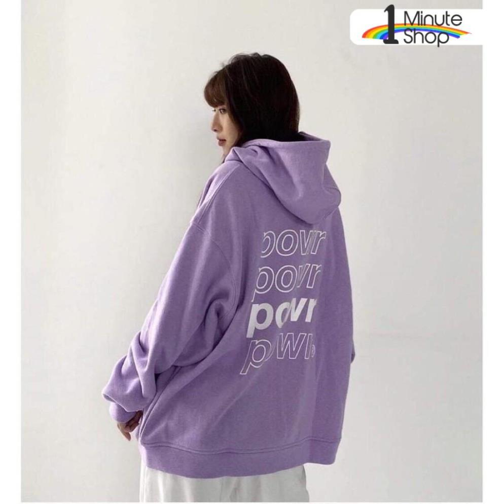 Áo hoodie In Hình POWER unisex, dành cho nam nữ chất nỉ dầy dặn có dây kéo Form Rộng Ulzzang 5 Màu ( Kèm Ảnh Thật