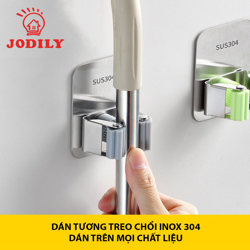 TREO CHỔI TREO CÂY LAU NHÀ TREO Ô DÙ VÒI HOA SEN VÒI NƯỚC JODILY DÁN TƯỜNG INOX 304