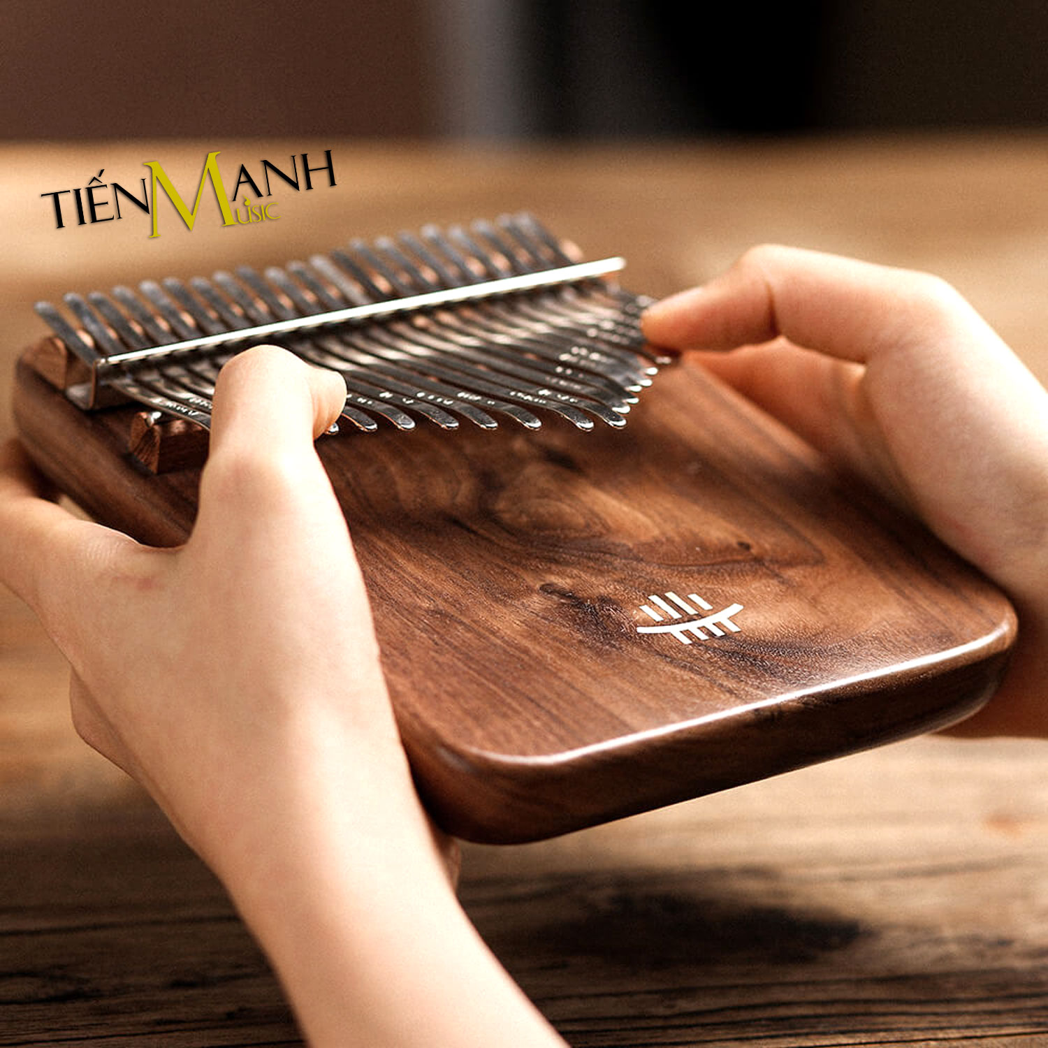 Đàn Kalimba 21 Phím Hluru KY21 - Kèm hộp chống sốc (Gỗ Walnut - Khắc Phím) Hàng Chính Hãng - Kèm Móng Gẩy DreamMaker