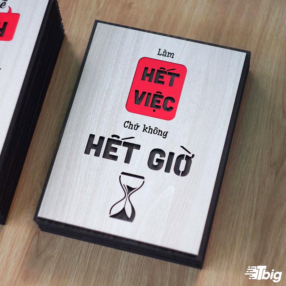 Tranh động lực TBIG119: Tranh tạo động lực làm việc hết mình không hết giờ 20x27cm