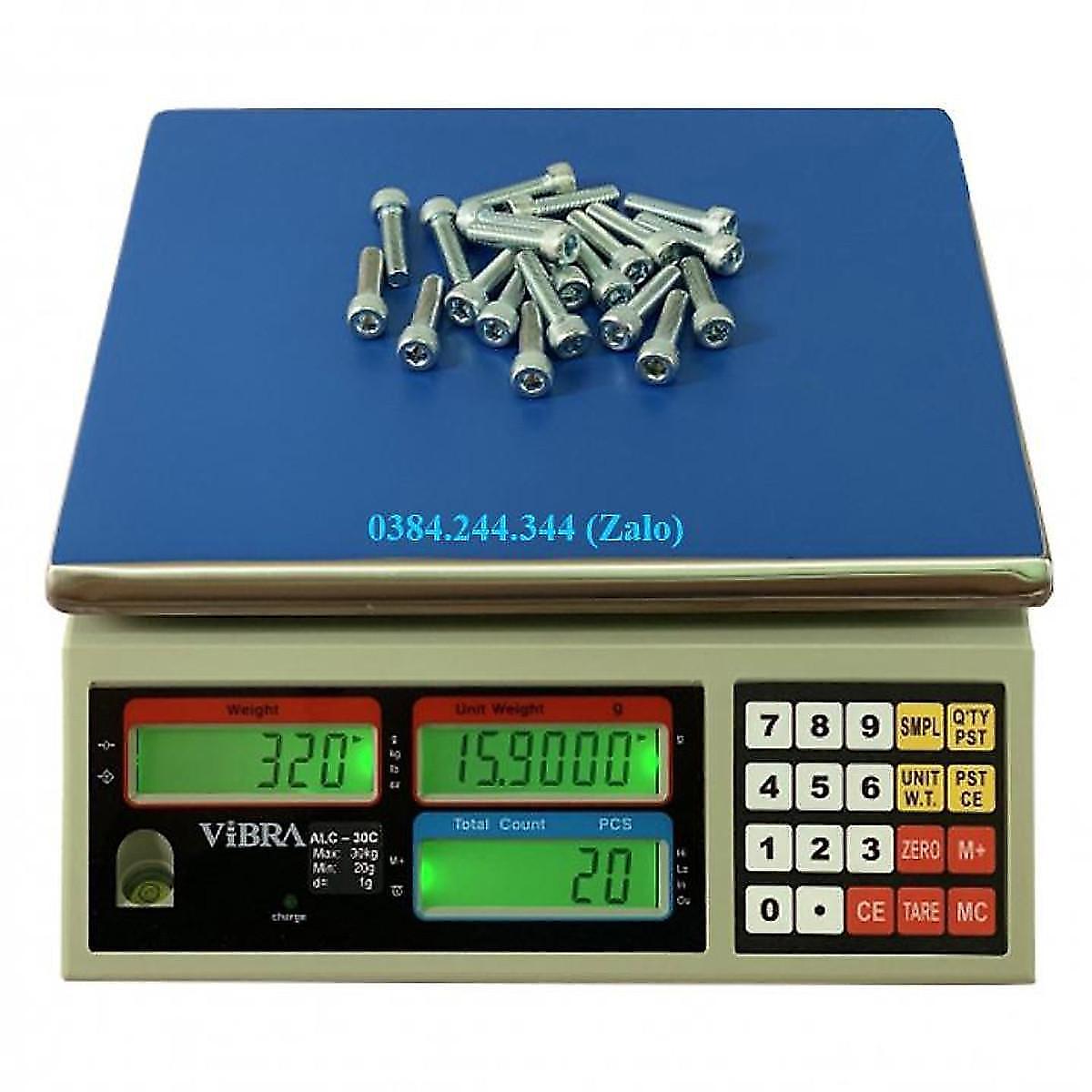 Bộ sản phẩm cân kiểm tra cảnh báo gồm cân điện tử đếm ALC 3kg/0.1g và đèn còi cảnh báo Đỏ -Vàng -Xanh