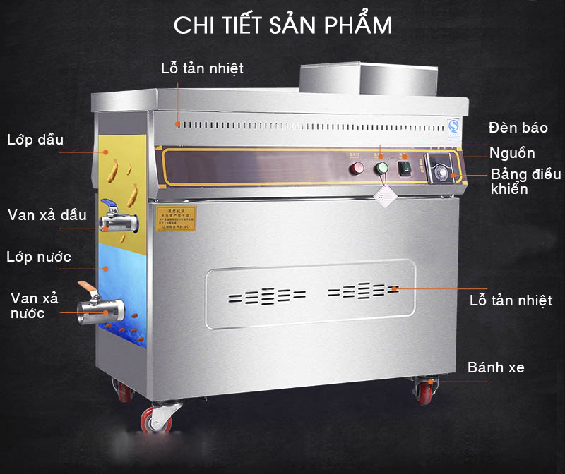 Bếp Chiên,Rán Thực Phẩm Tách Dầu Bằng Điện 50L NEWUSN - Dùng Cho Nhà Hàng, Khách Sạn, Chiên Số Lượng Lớn - Hàng Chính Hãng