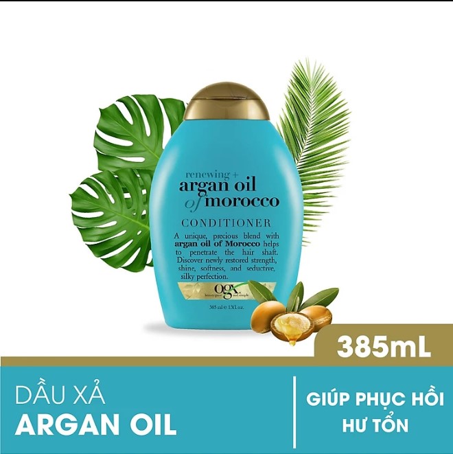 Dầu Xả OGX Renewing + Argan Oil Of Morocco Phục Hồi Hư Tổn 385ml