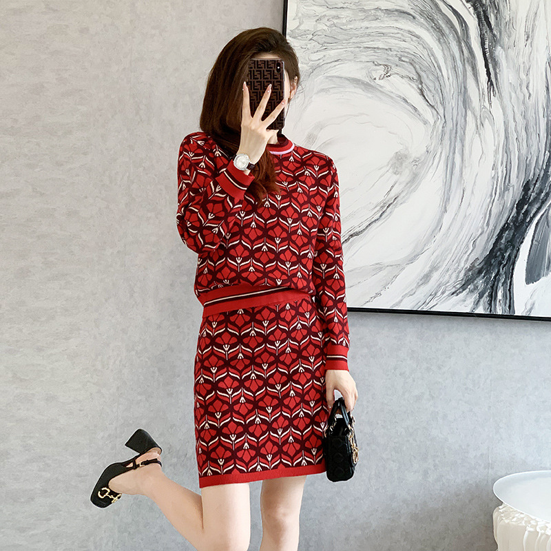 Sét Đầm Len Dệt Kim Thời Trang Cao Cấp AL56 - Hàng Quảng Châu Cao Cấp