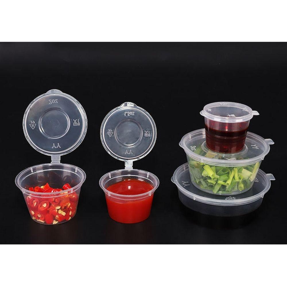 Hộp Đựng Nước Sốt Chất Liệu Nhựa Pp Màu Trong Suốt Dung Tích 2oz