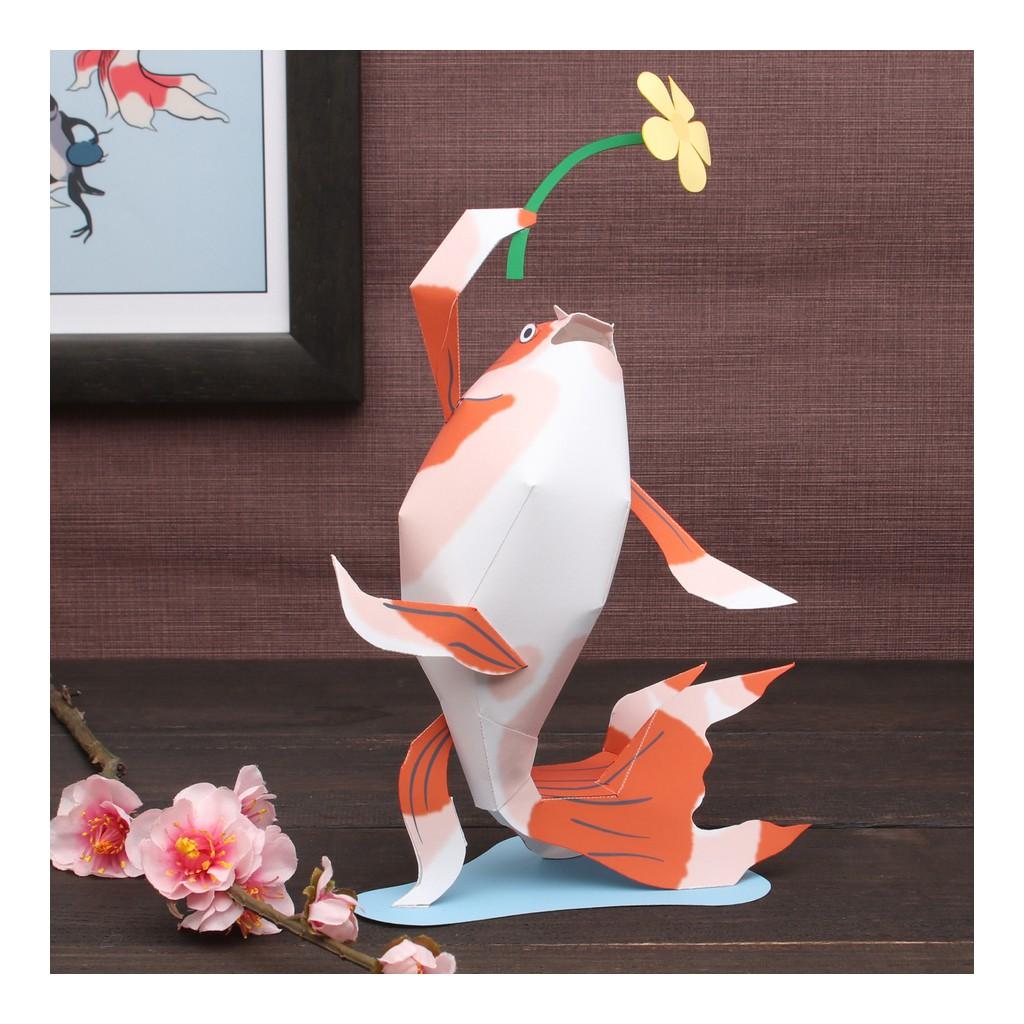 Mô hình giấy động vật Cá Goldfish ver 2