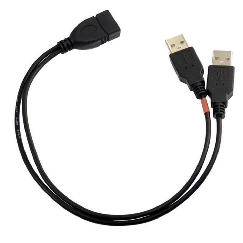 Máy tính USB Y cáp nguồn dữ liệu một điểm hai Cáp USB Cáp chia đôi Cáp nối từ Nữ sang USB 2.0 Cáp mở rộng nguồn Màu sắc: như hình ảnh
