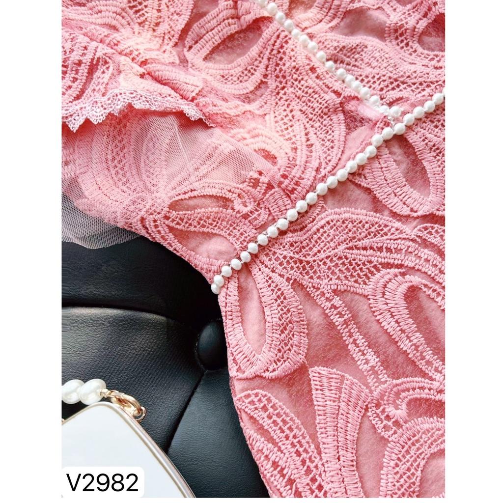 Đầm Thiết Kế, Váy Thiết Kế JEN DRESS Chất Liệu Ren Cao Cấp Màu Hồng Pastel - Thanh Lịch Nữ Tính