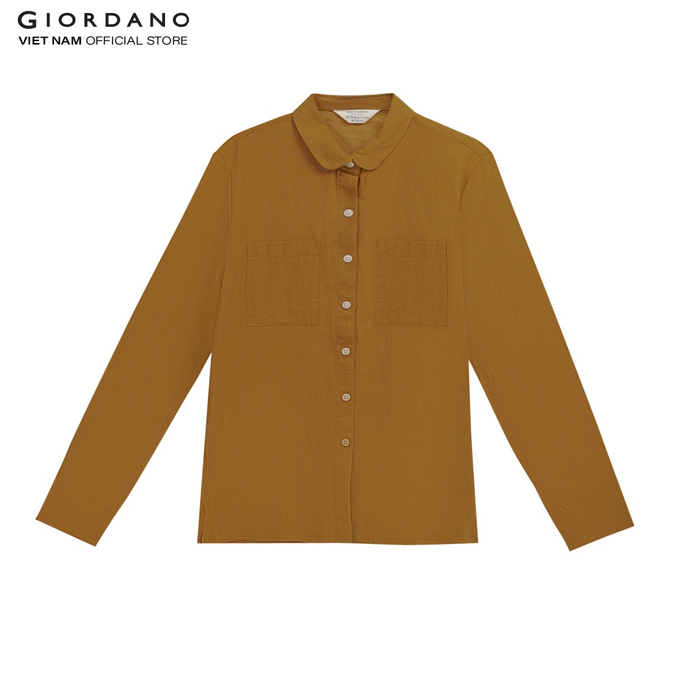 Áo Sơ Mi Nữ Dài Tay Linen Giordano 05340216