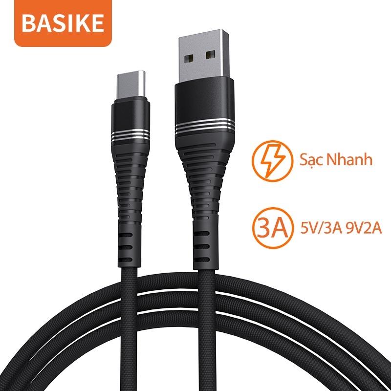 Cáp sạc BASIKE CT05 Type-C 1M 3A sạc nhanh cho Samsung Huawei-Hàng chính hãng