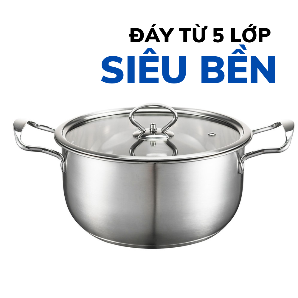 Daelux Bộ 3 nồi Inox DXSP-GS3 (size 16 + 20 + 24cm) -Hàng chính hãng