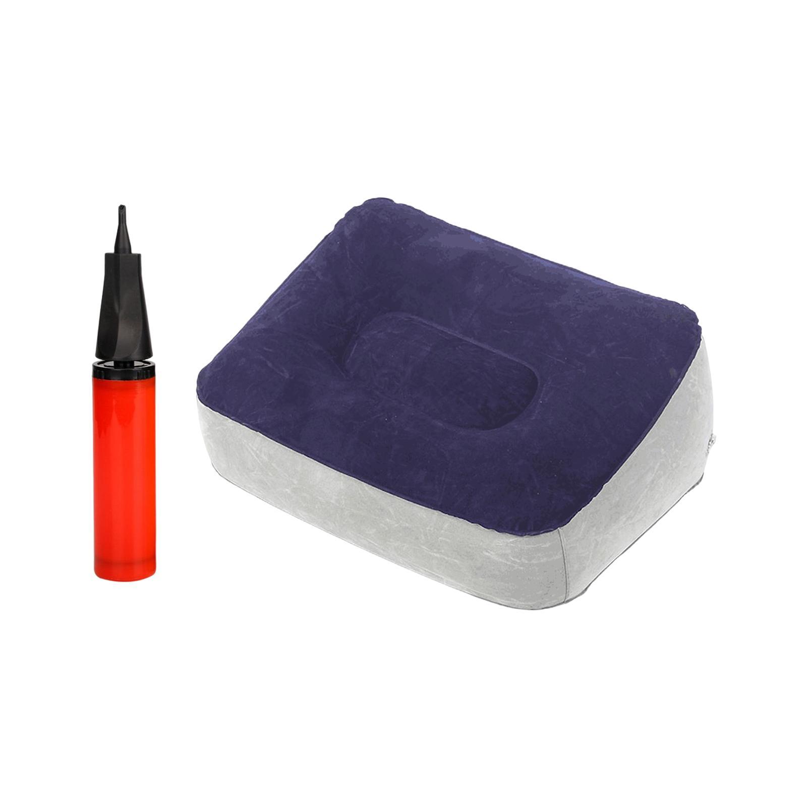 Inflatable Foot Rest with Inflator Leg Feet Relaxing Tool for Travelling Flights