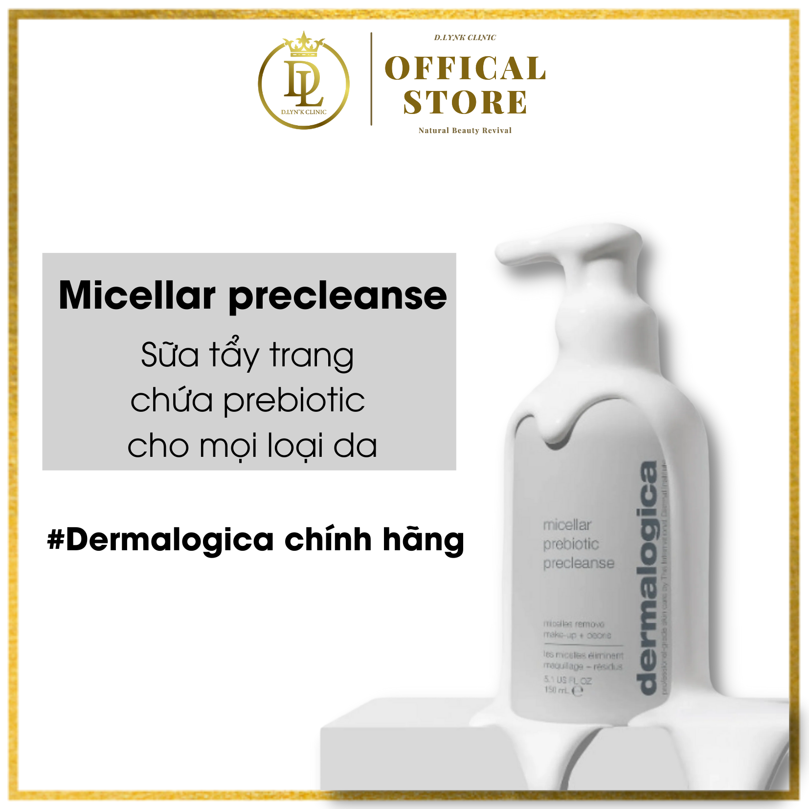 Sữa tẩy trang chứa prebiotic dành cho mọi loại da Dermalogica Micellar precleanse 150ml