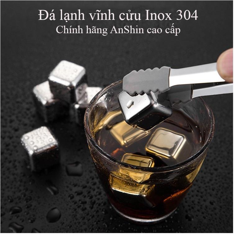 Viên Đá Vĩnh Cửu Không Tan Dùng Cho Uống Rượu Đá làm lạnh Inox 304 cao cấp giữ lạnh - Hàng loại 1