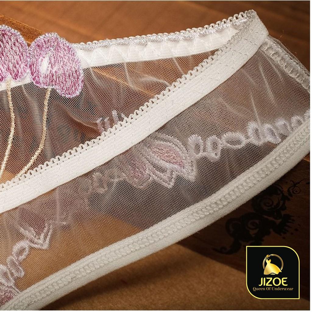 Quần lót lọt khe nữ dễ thương Ren đẹp xuyên thấu Sexy gợi cảm quyến rũ chất lượng Hàn Quốc cao cấp JIZOE QNK08