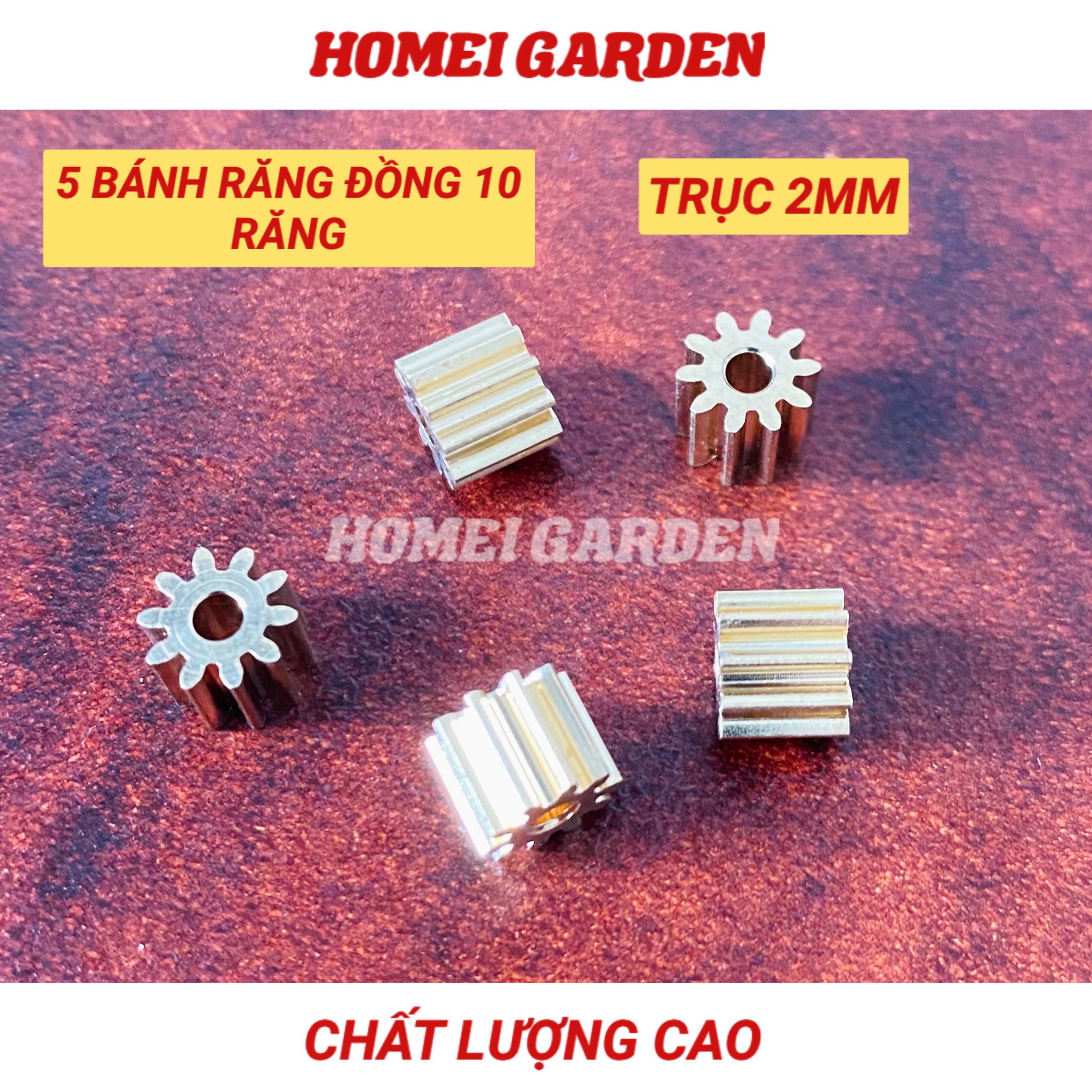 5 Bánh răng đồng trục 2mm 10 răng 102A hàng tốt - HM0074