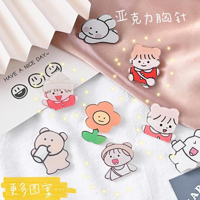 Pin cài huy hiệu mẫu cực xinh xắn độc lạ dễ thương - MiuSua