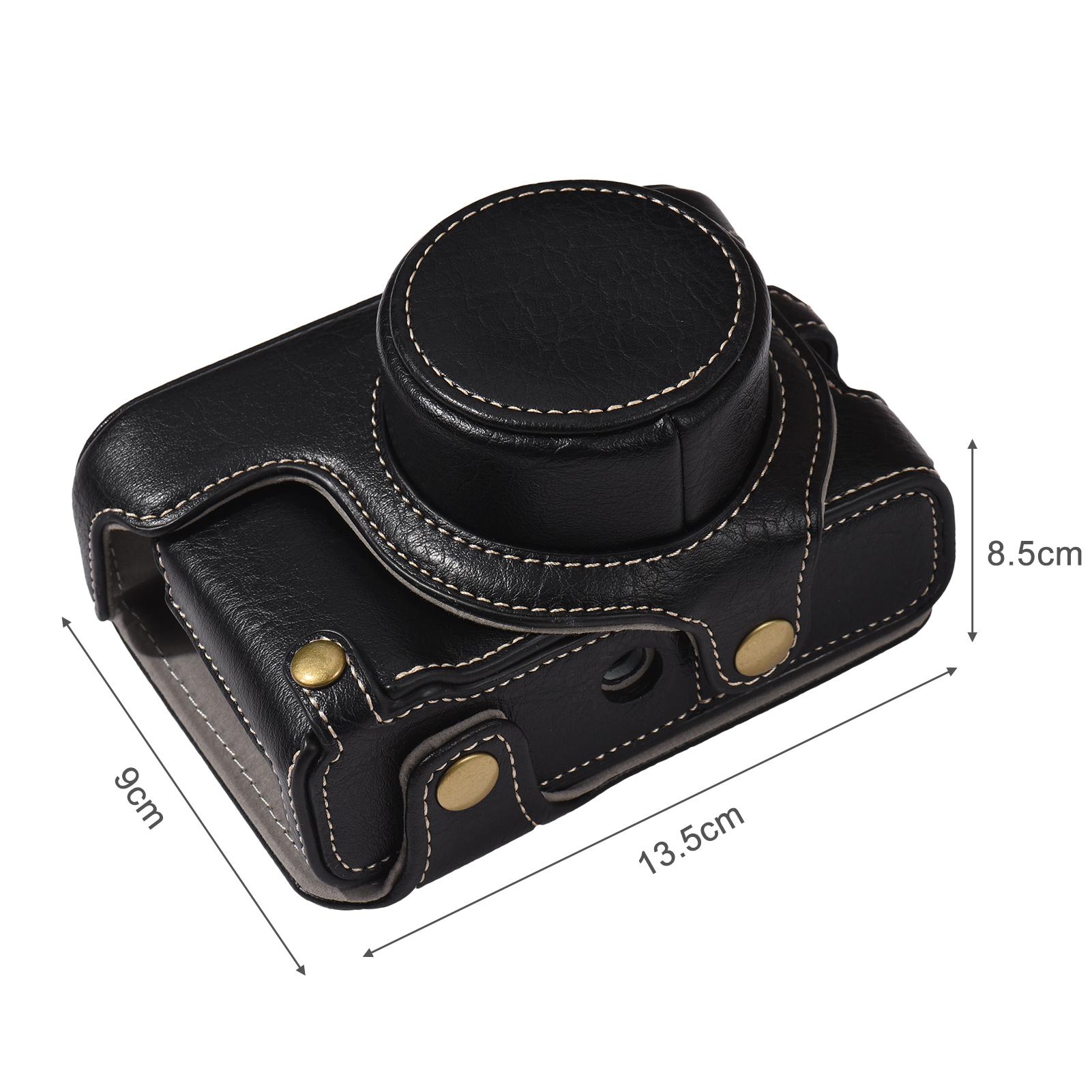 Portable Camera Case Synthetic Leather Camera Carry Bag with Shoulder Strap Replacement for Fujifilm X100V/ X100F Camera