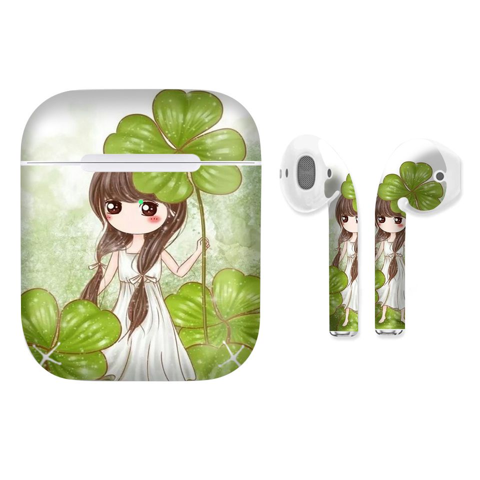 Miếng dán skin chống bẩn cho tai nghe AirPods in hình Chibi đẹp - Chib024 (bản không dây 1 và 2