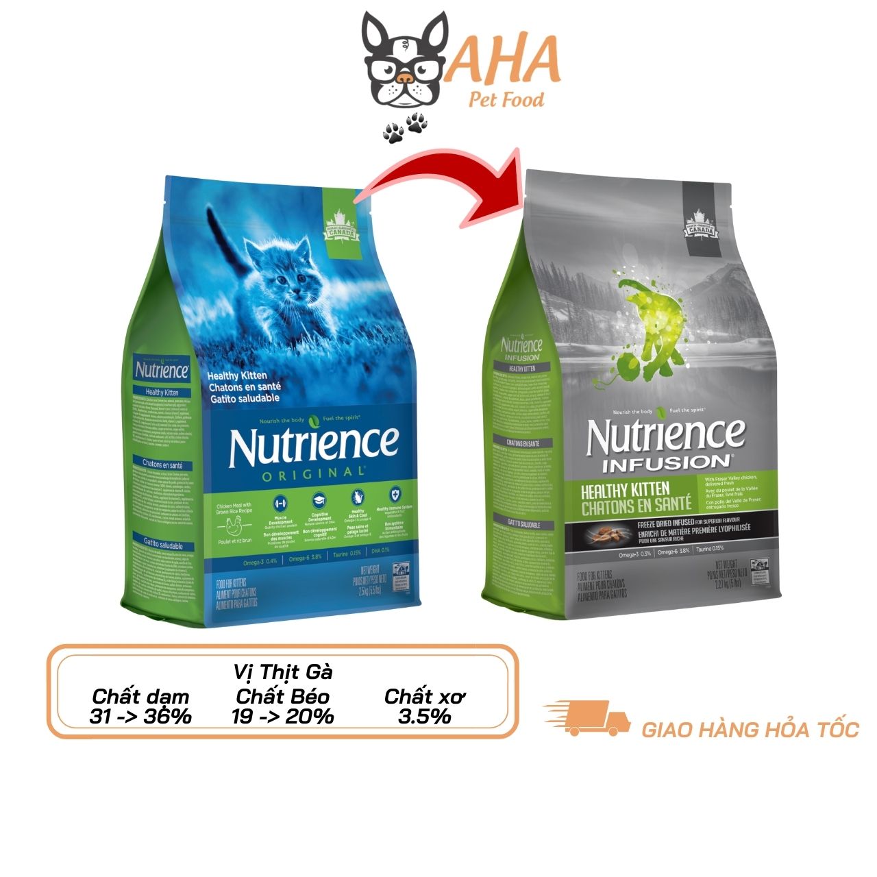 Thức Ăn Cho Mèo Tai Cụp, Nutrience Original Bao 2,5kg - Thức Ăn Cho Mèo, Thịt Gà, Dầu Cá Hồi, Rau Củ, Trái Cây Tự Nhiên