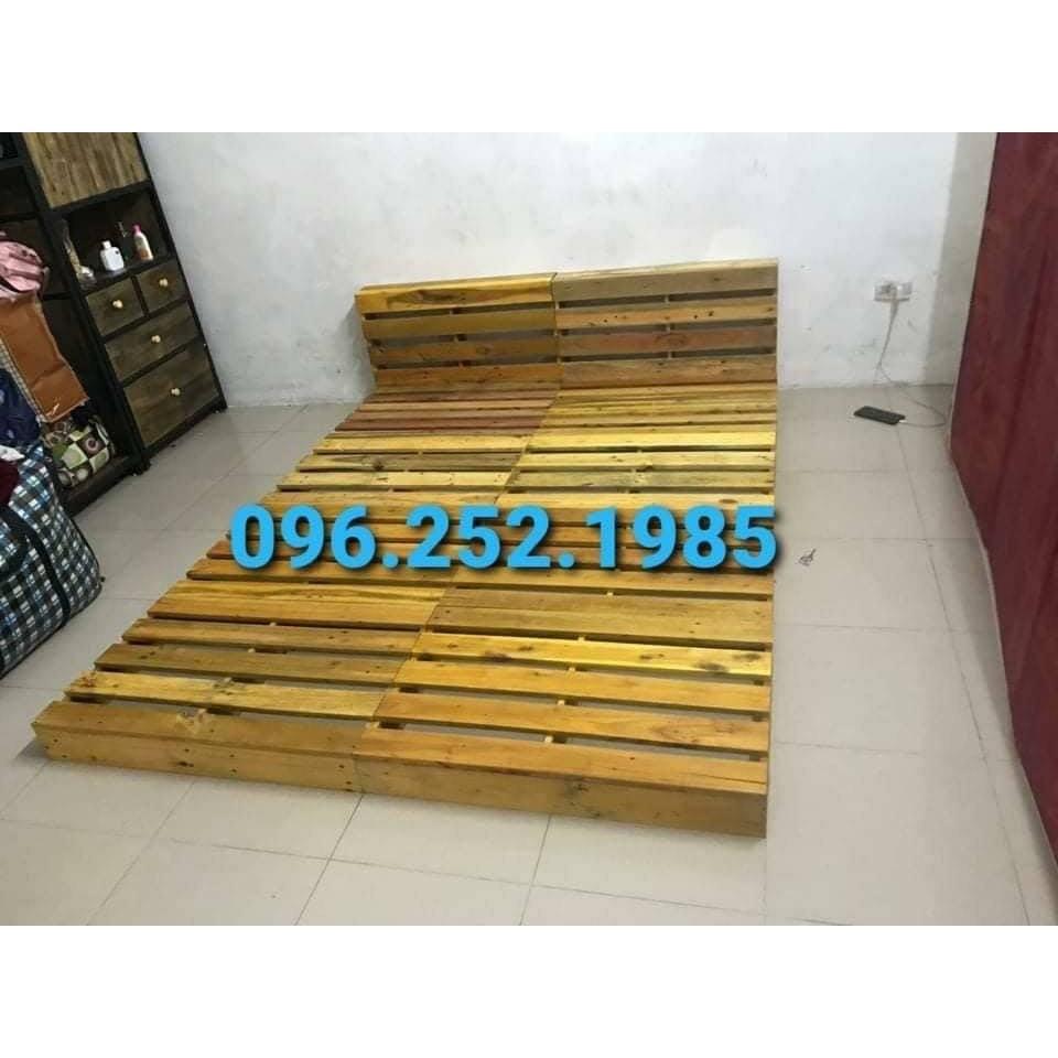 Giường Pallet - kích thước 50 x 70x cao11cm- Giường gỗ - Giường xếp - Giường Hộp Pallet đã sơn chống mốc