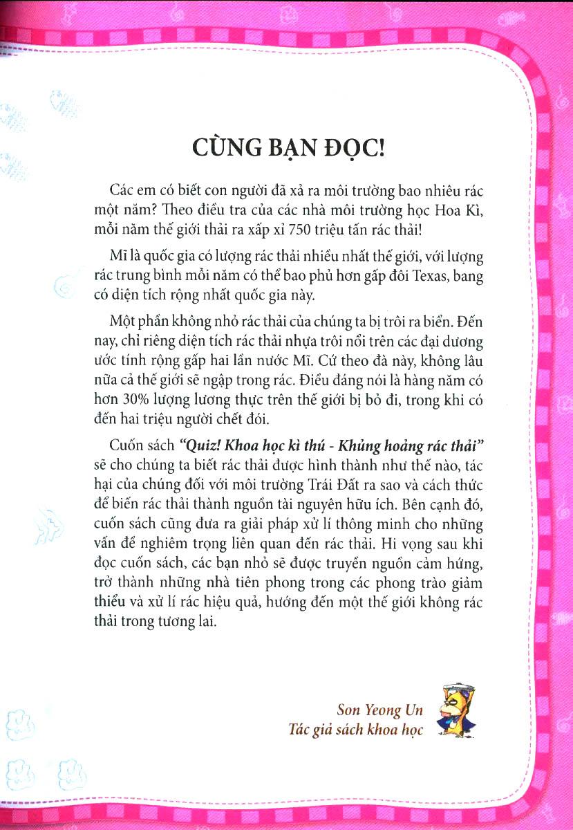 Quiz! Khoa Học Kì Thú - Khủng Hoảng Rác Thải (Tái Bản 2024)