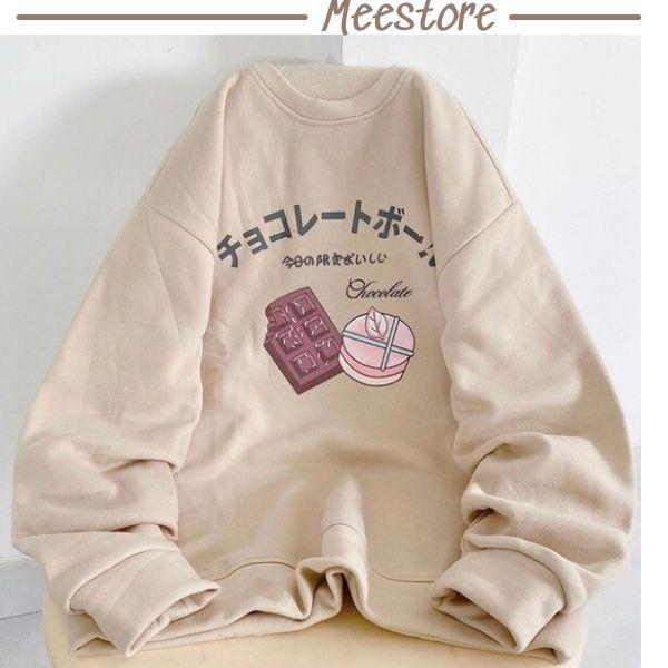 Áo Sweater Socola phong cách Ulzzang Hàn Quốc tay dài họa tiết in hình phong cách cá tính CoolZ CZ5061