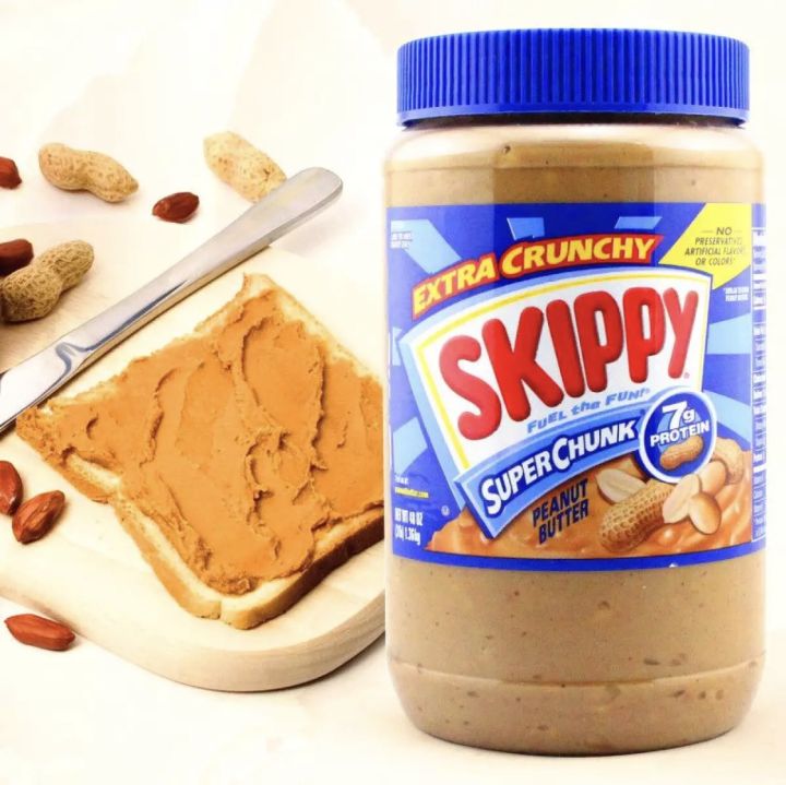 Set 2 Hộp Bơ Đậu Phộng Hạt Skippy Super Chunk Peanut Butter của Mỹ 2.72kg