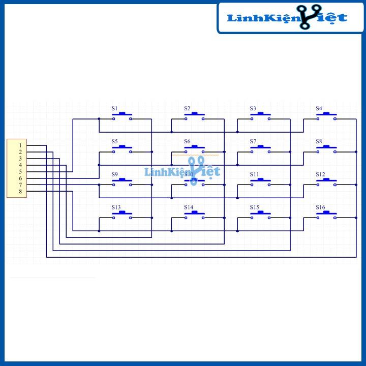 Bàn Phím Ma Trận 4x4 V2 ( Phím Cắm )