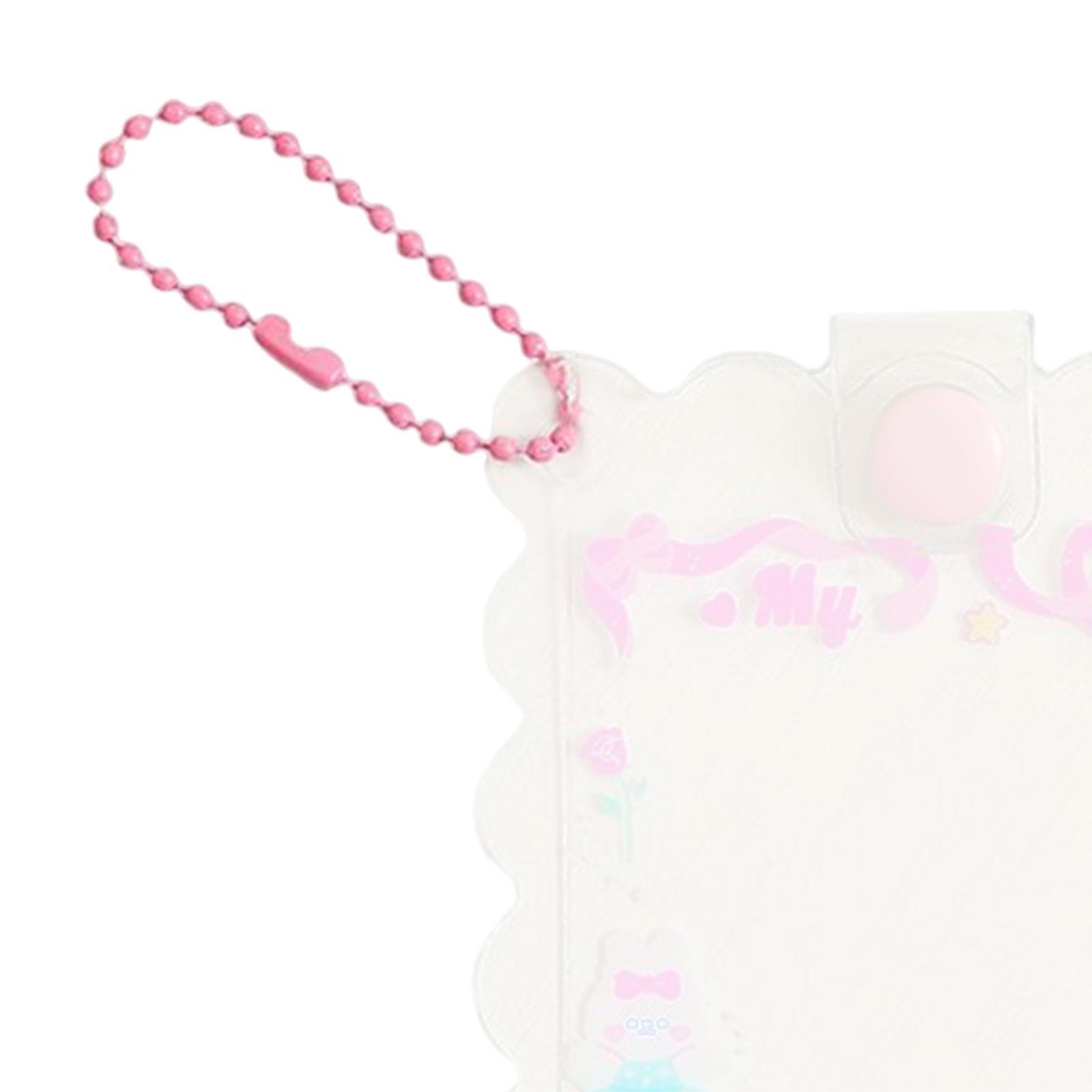Keychain Card Sleeve Storage Birthday Gift for Women Girls Cartoon Hanging Decoration Pendant Art Supplies Photo Holder Card Protective Case