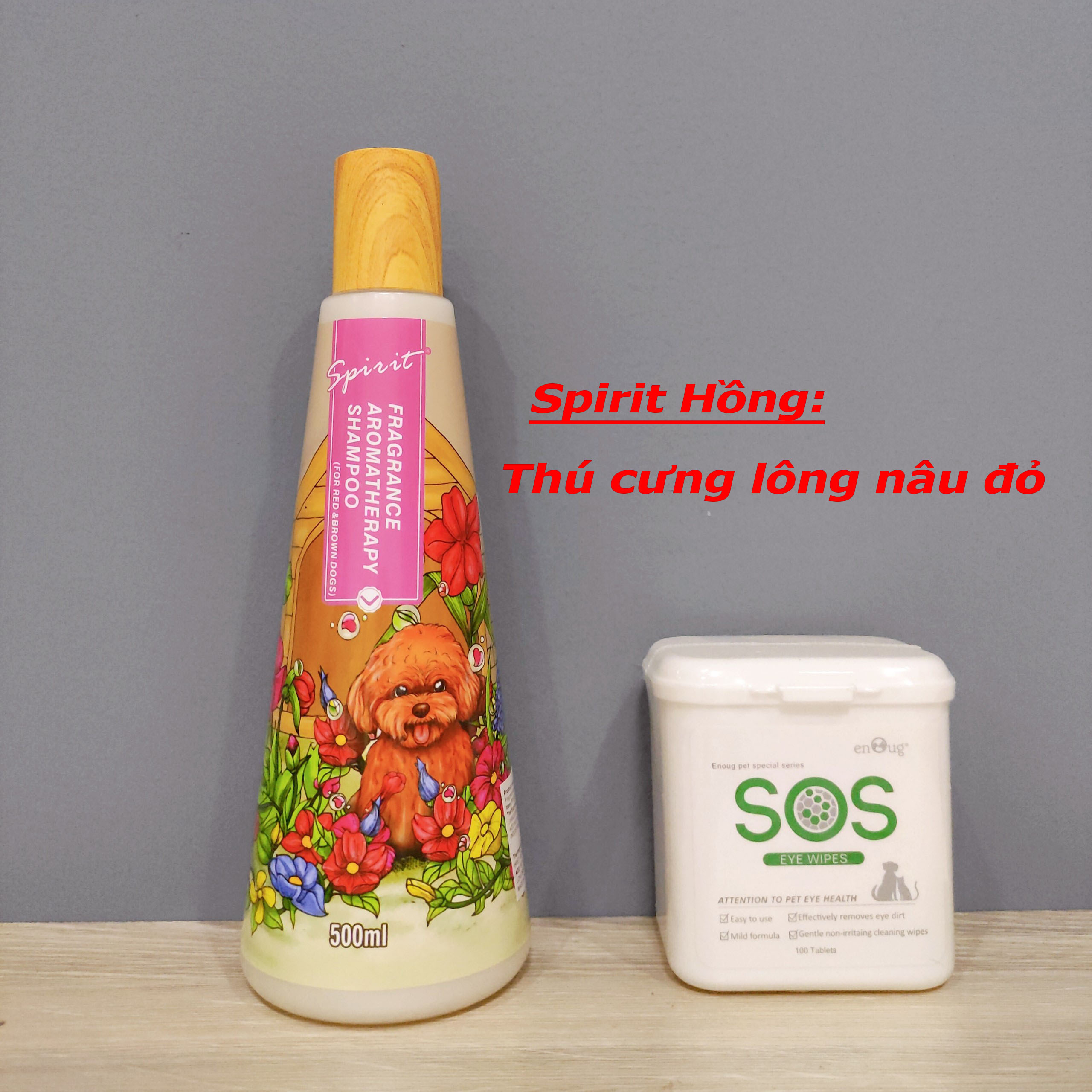 Sữa Tắm Nước Hoa Nắp Gỗ Cho Chó Mèo Cao Cấp Spirit Chai 500ml
