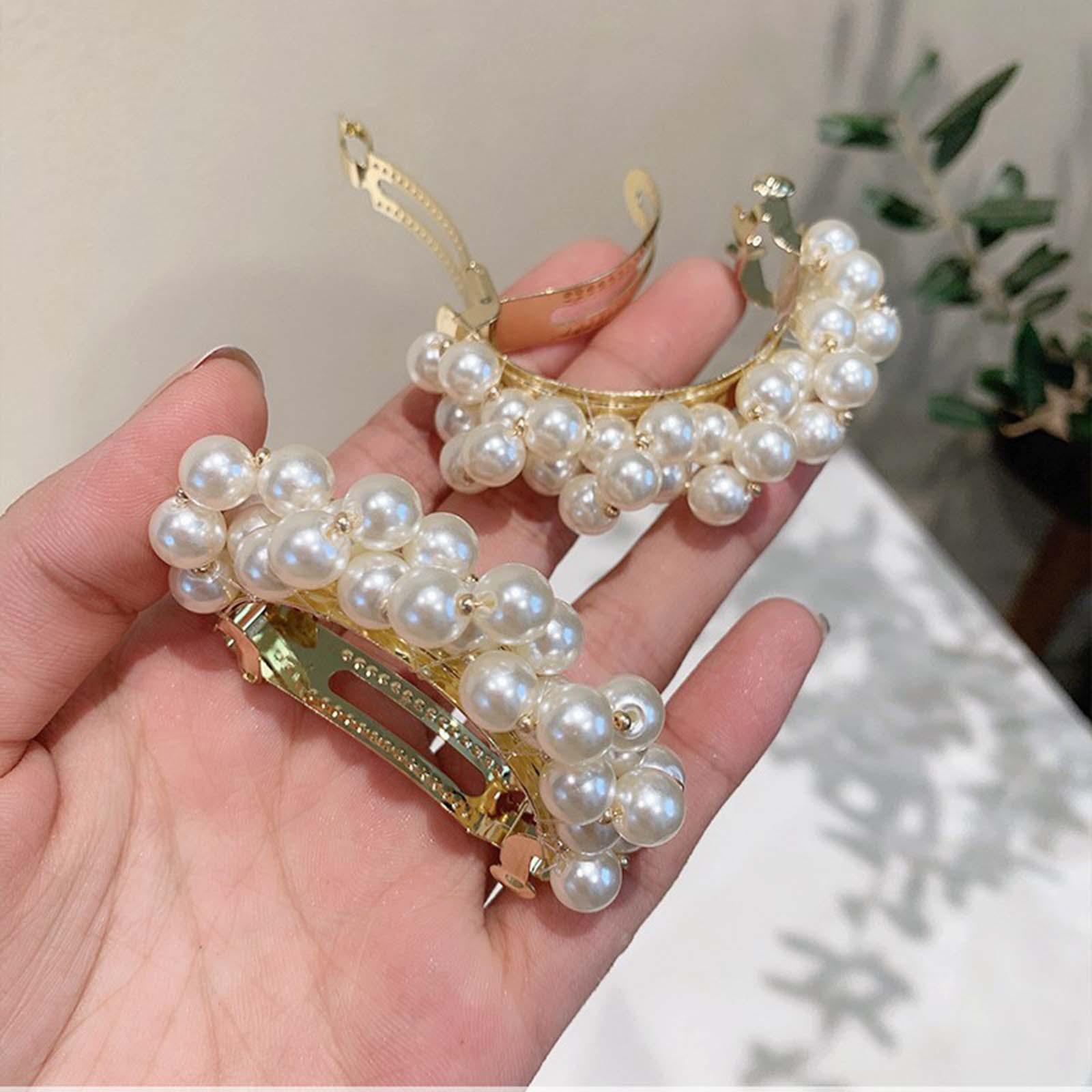 Elegant Pearl Hair Clip for Women Hairpins Accessories Girls Bridal Clips