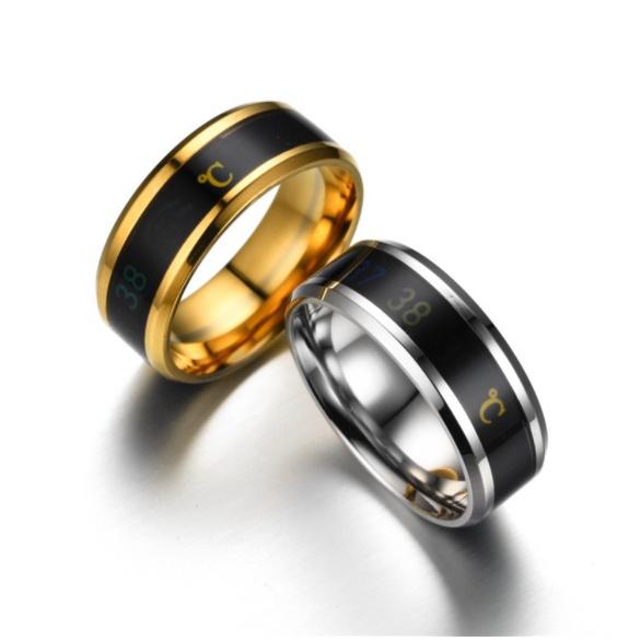 Nhẫn Nam Nữ Đo Nhiệt Độ Bền Đẹp Cao Cấp - Nhẫn Chất liệu Titan Không Gỉ - Elas Ring