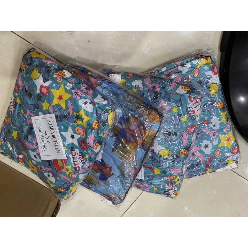 Áo Mưa Bộ Trẻ Em Cho Các Bé Từ 3 Tuổi Đến 10 Tuổi