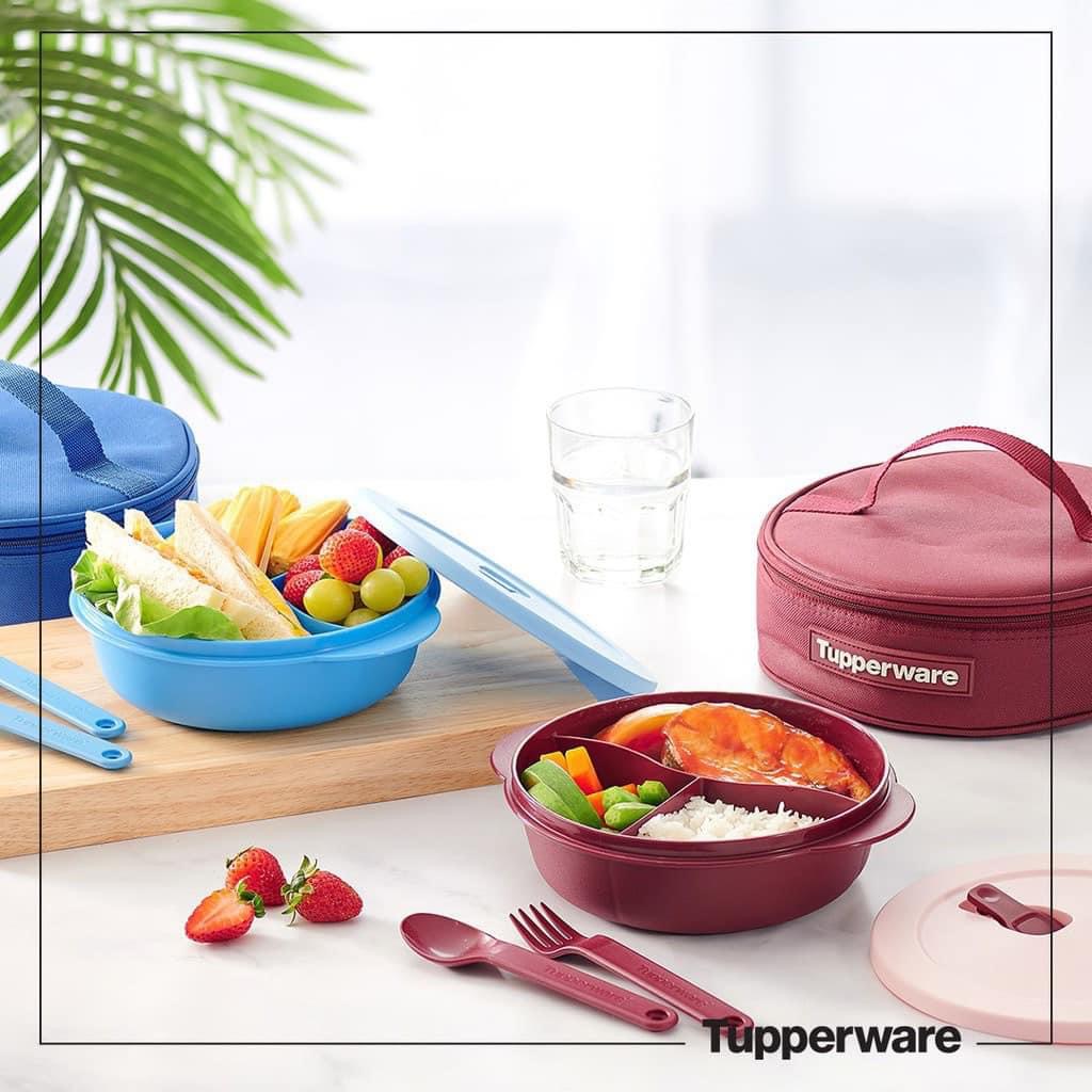 Bộ Hộp Cơm Chia Ngăn Tupperware Crystalwave Lunch Set