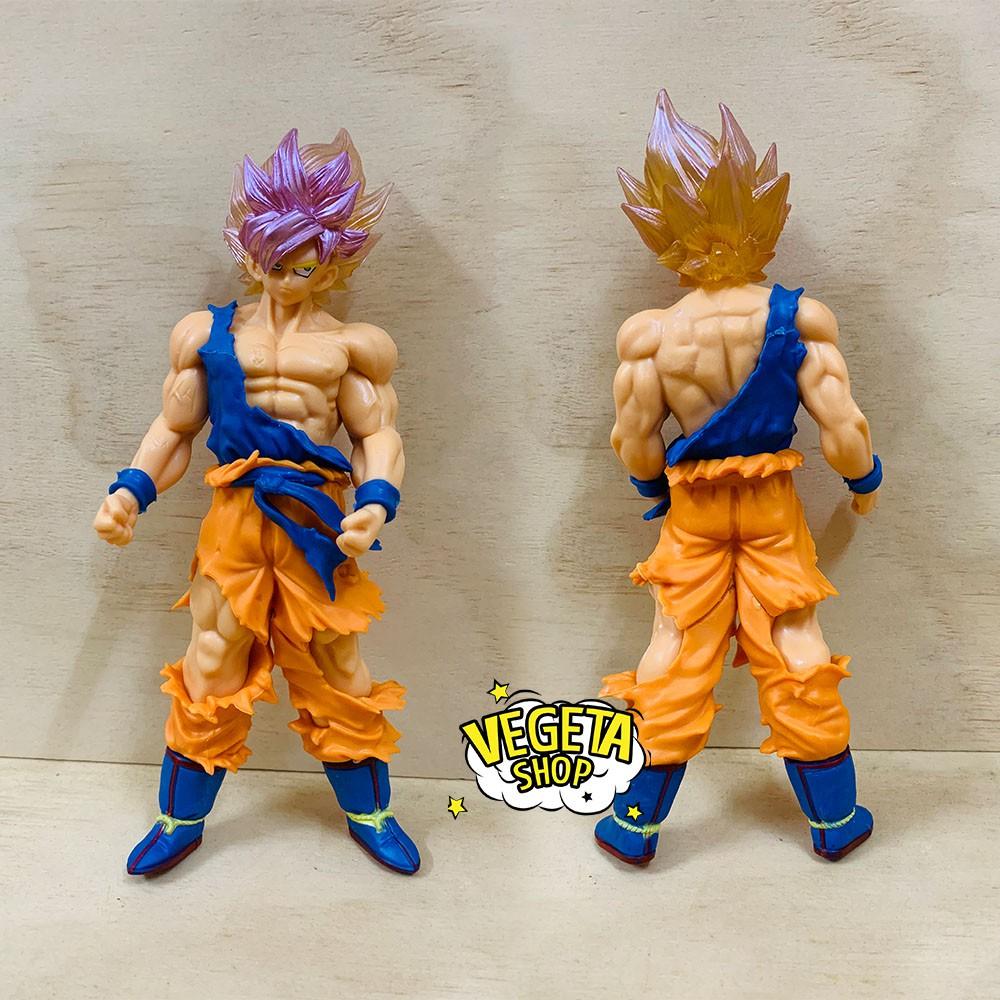 Mô hình Dragon Ball Z - Mô hình Songoku Son Goku Super Saiyan SSJ - Goku tóc vàng vận nội công 3 - Cao 18cm
