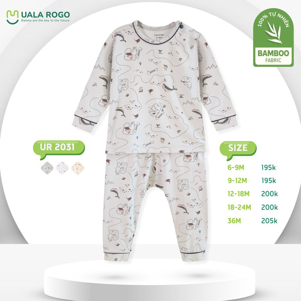 Bộ QA dài tay Bé Trai họa tiết từ 6-36M Bamboo UalaRogo