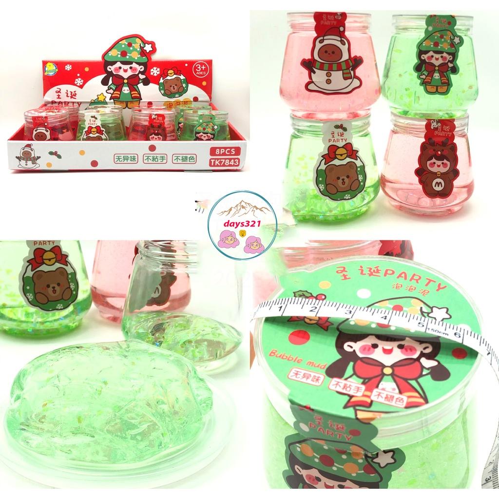 Đồ Chơi Slime Thổi Bong Bóng Hình Ông Già Noel / Người Tuyết / Tuần Lộc Vui Nhộn Trang Trí Giáng Sinh / Năm Mới