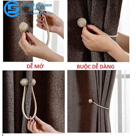 01 Dây buộc rèm cửa nam châm tiện lợi, thời trang rèm trang trí đẹp, đơn giản