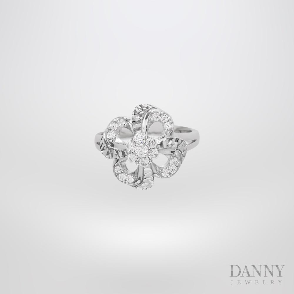 Nhẫn Nữ Bạc 925 Danny Jewelry Xi Bạch Kim Đính Đá CZ KI4GZ027