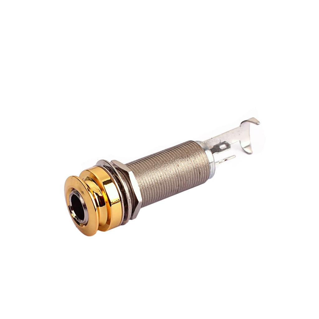 Sunnimix Guitar Bass Cấp Pin Jack Đầu Ra 1/4 Inch Stereo Jack Cắm Ổ Cắm Cho Đàn Acoustic Guitar Điện