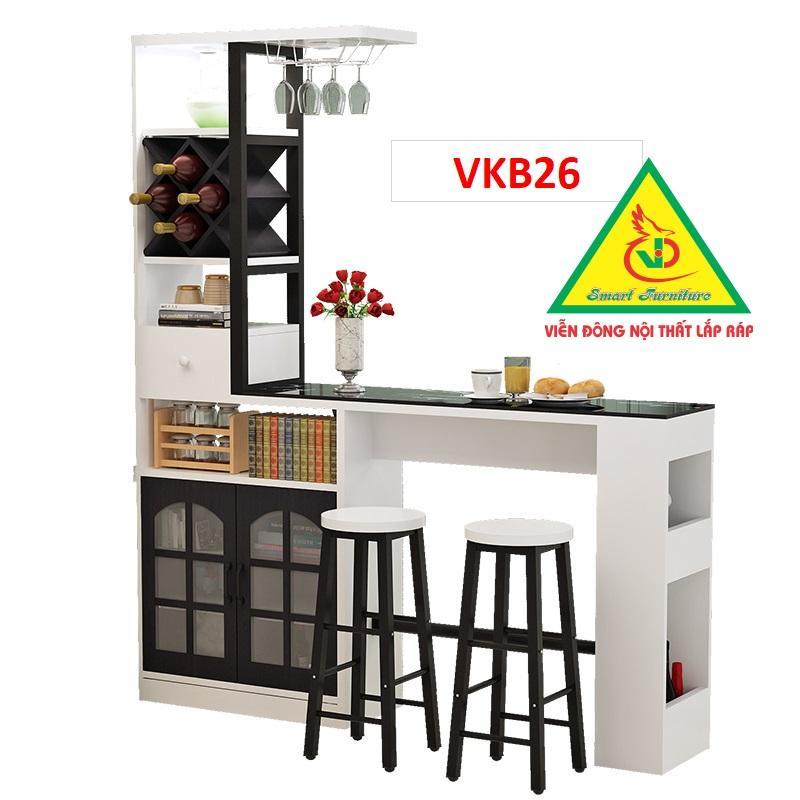 Quầy bar mini kết hợp tủ rượu VKB026 - Nội thất lắp ráp Viendong Adv
