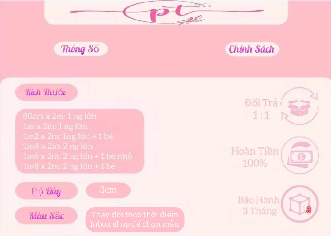 Nệm Cao Su Non Diamond Gold Dày 3CM Tặng Kèm Áo Bảo Vệ Nệm