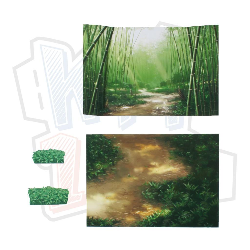Mô hình giấy Phông nền Rừng tre - In mực thường - Giấy ford A4 250gsm